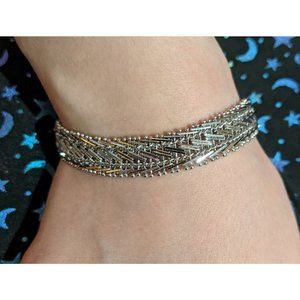 Avant-garde silver bracelet.